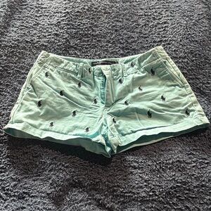 Ralph Lauren Light Green Embroidered Shorts